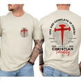 thumbnail image 3 of Man of Faith 2-Sided Graphic Tee with 'Complete in Christ' Bible Verse, Religious Identity Shirt, Spiritual Faith Apparel, Sizes S–5XL, 3 of 7