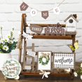 thumbnail image 2 of Juego de decoración con bandejas escalonadas FairySandy Summer Farmhouse x11 de madera, 2 of 6