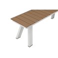 thumbnail image 2 of Pemberly Row Banc Moderne en Aluminium et Polyrésine Finition Teck et Blanc, 2 of 3