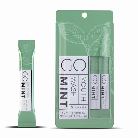 Go Mouthwash - 5 packets of travel mouthwash, single unit mouthwash