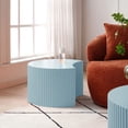 thumbnail image 2 of Williamspace Luxury Round Nesting 2 Pieces Coffee Table Set, Crescent Blue, 2 of 9