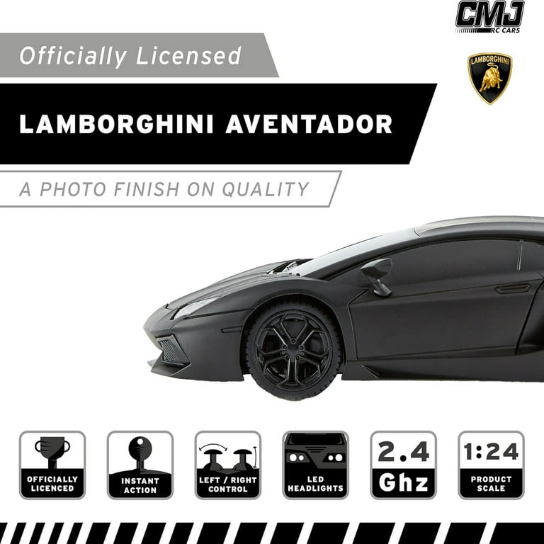 CMJ RC Cars: Lamborghini LP700-4 - Black - 1:24 Scale, Remote