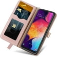 thumbnail image 4 of Compatible with Samsung Galaxy A20 Wallet Case Women Leather Flip with Wrist Strap Kickstand Magnetic Shockproof with Card Holder Protective Case for Samsung A20 / A30 Life Tree Rose Gold, 4 of 14