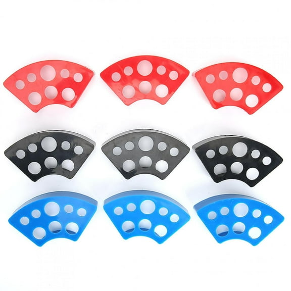 9pcs 8 Holes Plastic Fan Shaped Tattoo Ink Cup Holder Stand Tattoo Pigment Cup Rack Skin Holder Container for Ink Cup Caps Supply Accessories