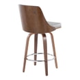 thumbnail image 4 of LumiSource Grey Gianna 26" Fixed-Height Counter Stool - Set of 2, 4 of 4