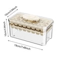thumbnail image 3 of Ice Cube Tray with Lid and Bin, 64 Grids Ice Trays for Freezer, Ice Cube Trays for Freezer with 2 trays, Container, Lid & Ice Scoop, BPA Free,B-Green - 19x10cm, 3 of 4