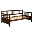 thumbnail image 2 of Gymax Twin Size Wooden Slats Daybed Frame Support Platform W/Rails Cherry, 2 of 9