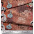 thumbnail image 3 of Soimoi Polyester Crepe Fabric Flower Vase,Cat & Girl Human Figure Print Sewing Fabric Yard 42 Inch Wide, 3 of 3