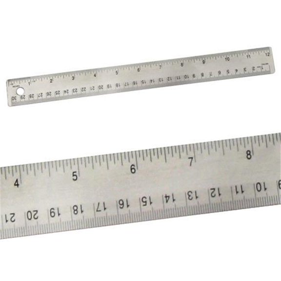 Alumicolor 12 Stainless Steel Ruler W/Cork