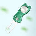 thumbnail image 3 of 2xGolf Pitch Divot Repair Switchblade Ball Marker Groove Cleaner Verde Sunnimix chuleta de golf, 3 of 8