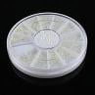UDIYO 3 Sizes Nail Art Wheel White Faux Pearl Nail Decorations DIY Decal Manicure Tool
