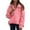 Pink, variant on ZHOUCHANKIDS Women's Pullover Puffer Jacket Hooded Oversized Lightweight Quilted Jacket Winter Warm Padded Coat Purple S