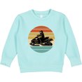 thumbnail image 2 of Inktastic Snowmobile Retro Sunset Toddler Sweatshirt, 2 of 4