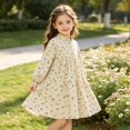 thumbnail image 4 of SUYIDA Cozy Autumn Girls Long Sleeve Dress, Elegant Everyday Wear for Kids, Soft Comfortable Casual Fall Outfit, 4 of 6
