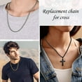thumbnail image 6 of FindChic Cuban Chain for Men Stainless Steel Necklaces Curb Link Chains Gifts for Dad Husband, 3.5mm/30'', 6 of 7