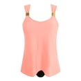 thumbnail image 6 of zaveiop Women Ruffle High Waisted Tankini Swimsuit Tummy Control Bathing Suit (Pink13, XL), 6 of 9