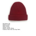 thumbnail image 6 of GROFRY Ear Flap Letter Print Thickened Warm Winter Hat Unisex Solid Color Riding Knitted Beanie Cap Costume Accessories, 6 of 8