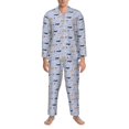 thumbnail image 3 of Naloa Dogs Are Running Men’s Pajamas Set - Long Sleeve Button Down Sleep Shirt and Pajama Bottoms Sleepwear Set-XX-Large, 3 of 7