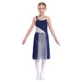 thumbnail image 1 of Oyolan Robe de Danse Sans Manches en Maille Transparente pour Filles, Justaucorps de Danse Moderne, Vêtements de Performance, Bleu Marine 10, 1 of 7