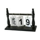 thumbnail image 3 of Calendario de escritorio Decoración diaria Reutilizable Regalo ideal Compacto con base de madera Práctico Negro, 3 of 9