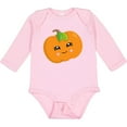 thumbnail image 3 of Inktastic Smiling Pumpkin, Halloween, Orange Pumpkin Boys or Girls Long Sleeve Baby Bodysuit, 3 of 5