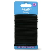 Equate Beauty No-Metal Elastics, 75 Count