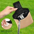 thumbnail image 4 of Haosy Light Warm Brown Golf Mallet Putter Cover Strong Magnetic Leather Golf Club Headcover Closure, 4 of 7