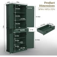 thumbnail image 3 of ARTPOWER 72" Tall Kitchen Pantry Storage Cabinet with Drawer and Adjustable Shelves, Pantry Cabinet for Kitchen, Bathroom or Hallway, Black, 3 of 8