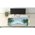 thumbnail image 2 of Tropical Computer Mouse Pad, Beach Island with Exotic Palm Trees Under Sunrays Hawaiian Coast, Rectangle Non-Slip Rubber Mousepad Large, 31" x 12" Gaming Size, Azure Blue Green, by Ambesonne, 2 of 2