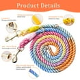 thumbnail image 2 of Hands Free Rope Dog Solid Color Braided with Adjustable Double Swivel Hook for Small Medium and Large Dogs Running Hiking Camping Walking, 2 of 7