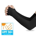 thumbnail image 5 of Simyoung Cooling Arm Sleeves, UPF 50 Sun Protection, Lightweight Athletic Arm Sleeves, Black, 5 of 6