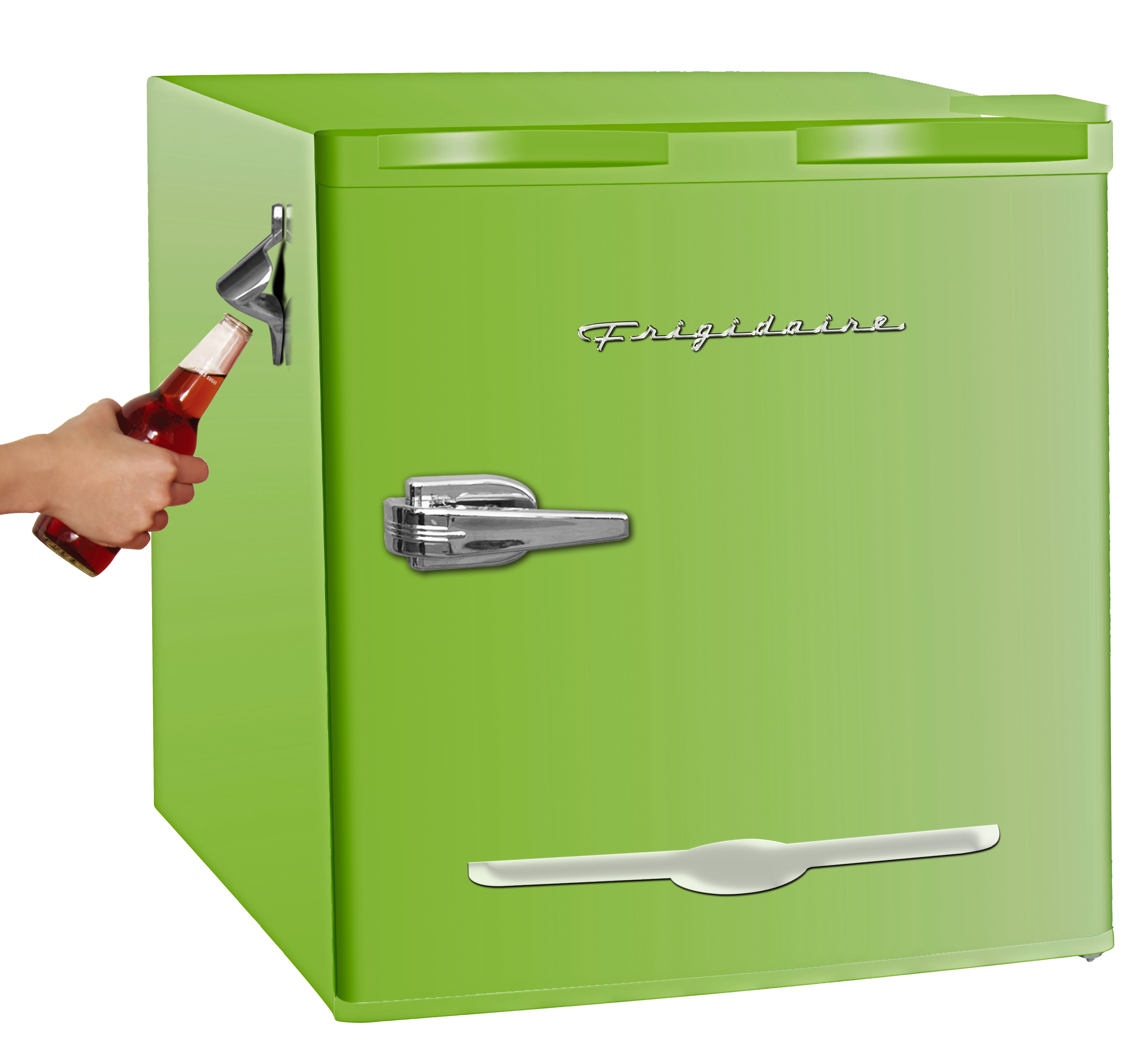 Frigidaire 1 6 Cu Ft Retro Mini Fridge With Side Bottle Opener Olive Walmart Com Walmart Com