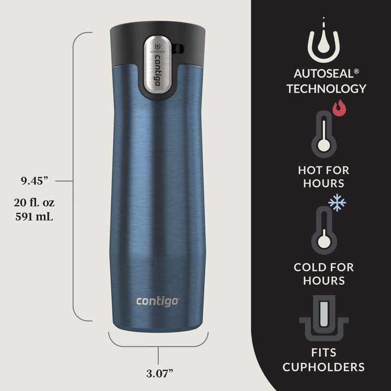 Contigo AUTOSEAL West Loop Vacuum-Insulated Stainless Steel Travel Mug with  Easy-Clean Lid, 20 oz