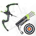 thumbnail image 2 of SainSmart Jr. Kids Bow and Arrows, Light Up Archery Set for Kids Outdoor Hunting Game with 5 Durable Suction Cup Arrows, Luminous Bow and Sighting Device, Green, 2 of 7