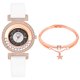 thumbnail image 2 of Pulseras para mujer, regalos para mujer LINJIE Reloj de cuarzo de moda para mujer Reloj con correa de cuero Reloj analógico Conjunto Reloj de aleación, 2 of 5