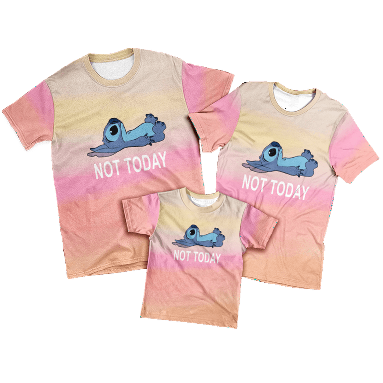 Stitch Cute Cotton Youth Kids T-Shirt Vintage Family Matching Shirts for Boy/Girl/Mama/Dada Slim Shirt Walmart.com