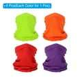 thumbnail image 3 of Uxcell Neck Gaiter, 4 Pack Breathable Face Cover Scarf for Cycling, Dark Purple, Yellow, Orange, Red, 3 of 6