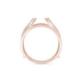 thumbnail image 6 of Round Shape White Cubic Zirconia Solitaire Enhancer Guard Ring 10k Rose Gold Ring Size - 4.5, 6 of 8