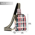 thumbnail image 2 of FORMRS Womens Crossbody Sling Bag Travel Daypack Shoulder Chest Backpack, Red Teal Stripes, 2 of 7