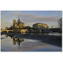 Trademark Fine Art "Sunrise in Notre Dame de Paris" Canvas Art by Mathieu Rivrin