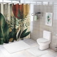 thumbnail image 7 of Orinice Bohemian Plants Shower Curtain with 12 Hooks Tropical Rainforest Botanical Palm Banana Leaf Aesthetic Beige Polyester Fabric Waterproof Decorative Bathroom Home Hotel Shower Curtain Set  60x72, 7 of 7