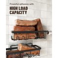 thumbnail image 4 of Estantes de ducha adhesivos, paquete de 6, organizadores y almacenamiento de baño de gran capacidad, estantes inoxidables con soporte para jabón, sin perforaciones, montaje en pared, decoración de, 4 of 7