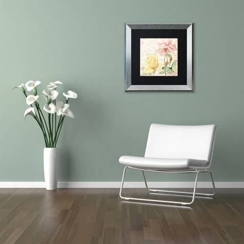 Trademark Fine Art "Florabella IV" Canvas Art by Color Bakery Black Matte, Silver Frame