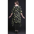 thumbnail image 5 of Bimba Black Artistic Leaf & Floral Indian Tunic Tops For Girls Printed Casual Top For Women Ethnic Kurti Small, 5 of 6
