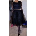 thumbnail image 4 of EllieWely 20+ Colors Women's Mid Length Tulle Tutu Skirt Black Size S/M/L, 4 of 4