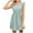 Mint Green, variant on Aeguzox Summer Dresses for Women Wooden Ear Waistband V-Neck Vacation Casual Dress,Sizes S-2XL