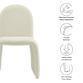 thumbnail image 3 of Side Dining Chair, White, Fabric, Bar Pub Cafe Bistro Dining Kitchen Hospitality Restaurant, Modern Contemporary, HB37862, 3 of 10