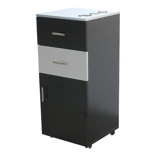 BELLA Rolling Styling Station, Rolling Stylist Cart with Appliance Holder, Drawer Storage Cabinet for Beauty Hair Salon Barbershop, Black/White - BELLA Rolling Styling Station, Rolling Stylist Cart with Appliance Holder, Drawer Storage Cabinet for Beauty Hair Salon Barbershop, Black/White -