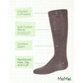 thumbnail image 3 of MeMoi Ribbed Classic Cotton-Rich Solid-Color Knee High Sock - Girls - Female, 4, Taupe, 3 of 12