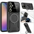 thumbnail image 2 of Case for Galaxy S24 FE,Military [Built-in Kickstand] Magnetic Metal Ring Dual-Layer Heavy Duty Car Holder Shockproof Camera Lens Protection Phone Case for Samsung Galaxy S24 FE 5G,2024 (Blue), 2 of 10